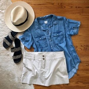 Land's End Khakis Mini Skirt